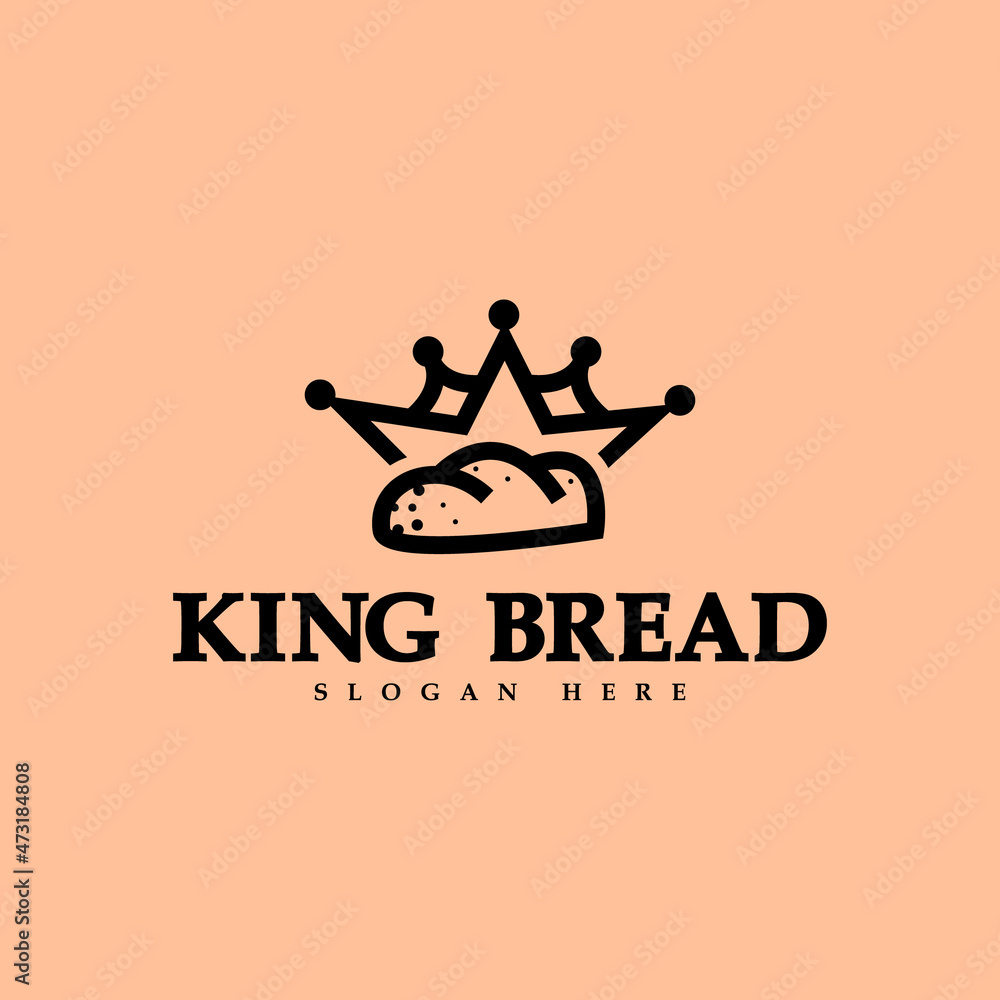 Bread logo design template concept Bread logo design template concept
