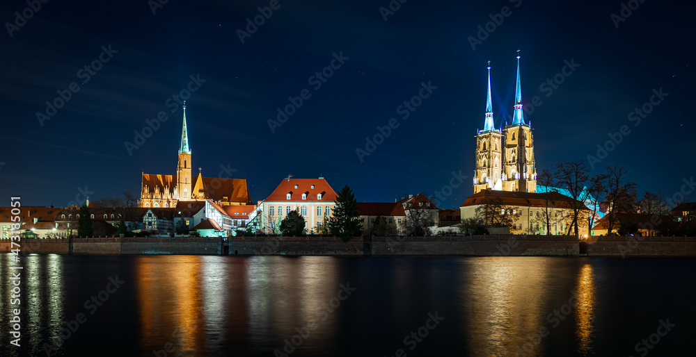 Panorama of the historic part of Wrocław - 
