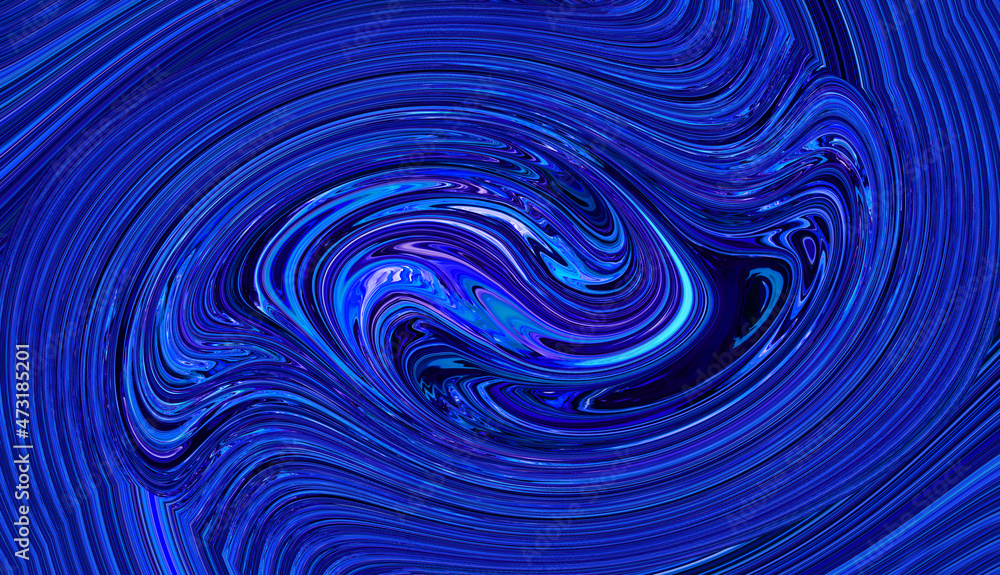Abstract bright blue background. Creative mood. Art trippy digital backdrop. Curved shapes illustration. Vibrant banner. Template. Water wave effect. Swirl. Marble texture. Whirlpool tunnel. Energy. Abstract bright blue background. Creative mood. Art trippy digital backdrop. Curved shapes illustration. Vibrant banner. Template. Water wave effect. Swirl. Marble texture. Whirlpool tunnel. Energy.