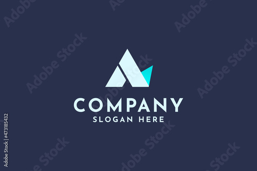 Initials letter AN logo design for business and consulting,Vector inspiration.