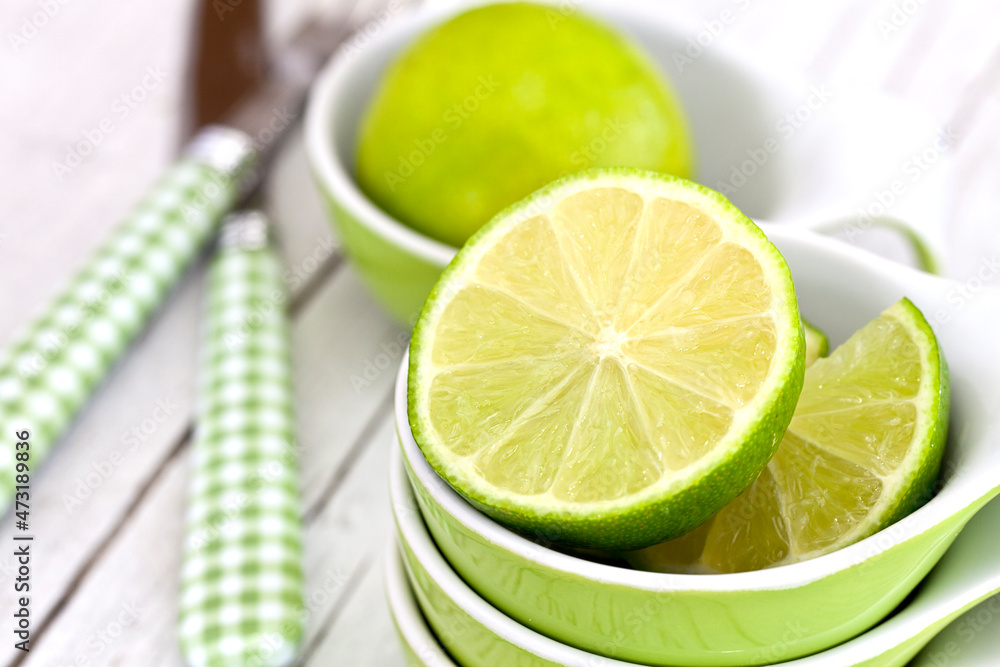 Fresh Green Lemon Still Life Fresh Green Lemon Still Life