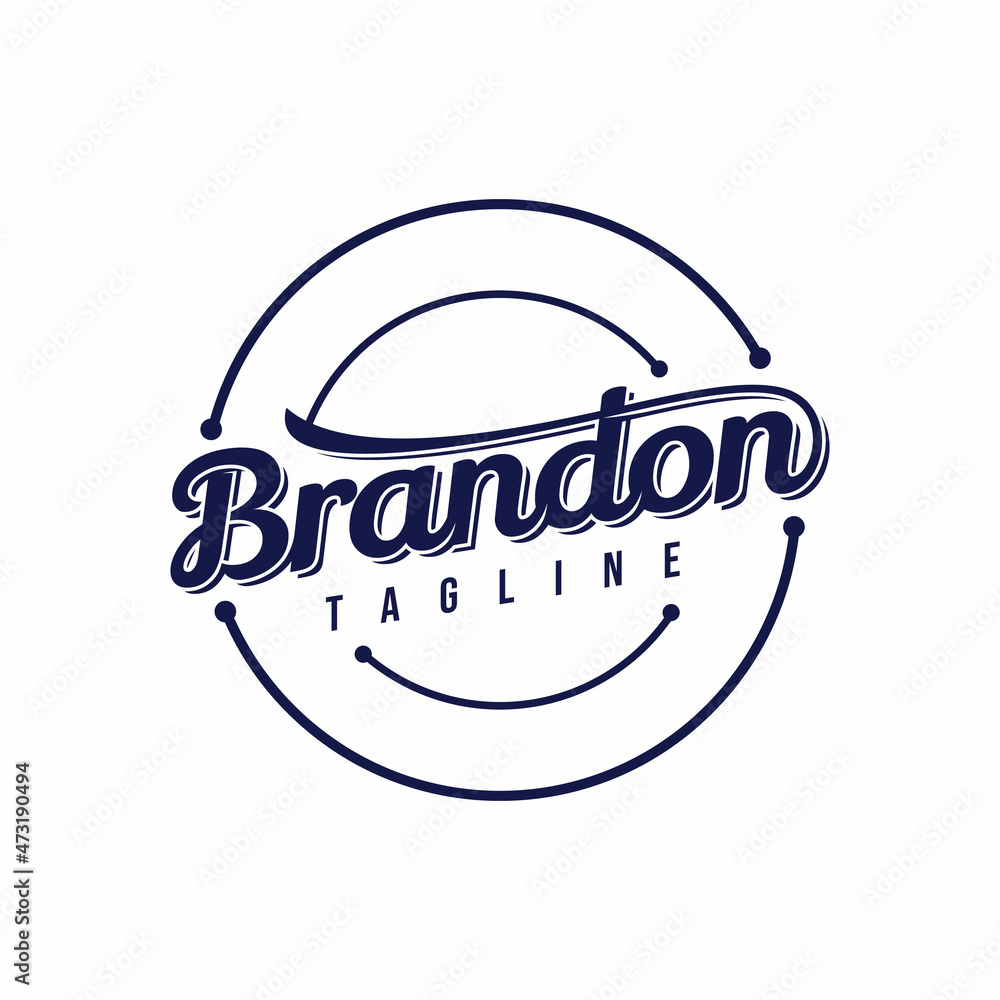 Foto Brandon letter emblem design template