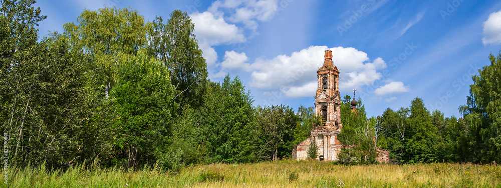 abandoned orthodox church landscape abandoned orthodox church landscape