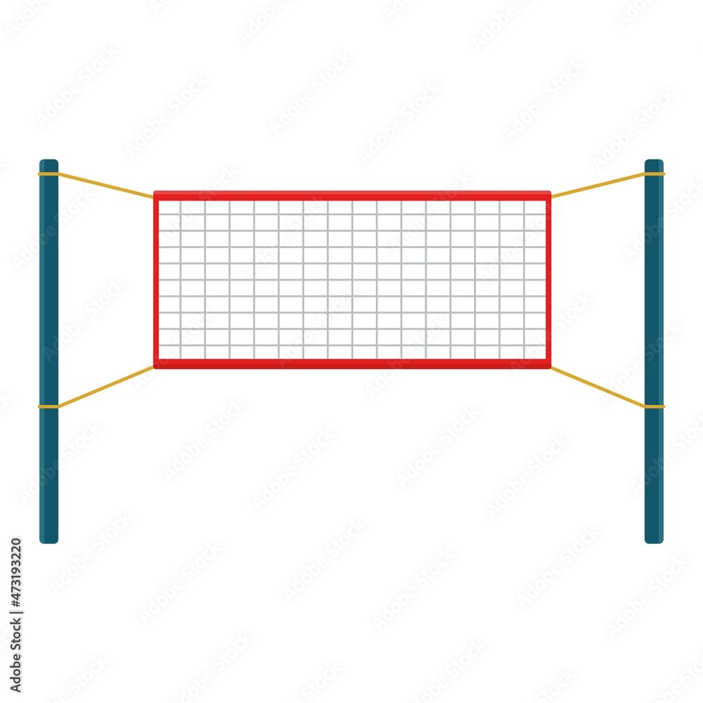 volleyball net flat clipart vector illustration Stock Vector | Adobe Stock