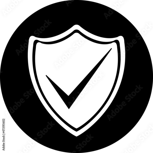 Security okey icon, emblem with okay signal