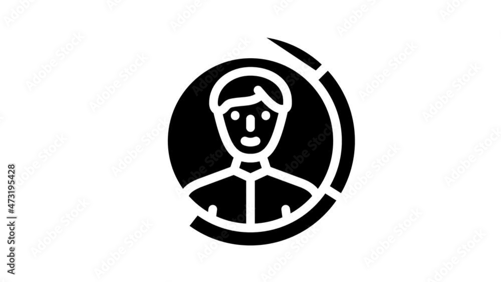 skills candidate animated glyph icon skills candidate sign. isolated on white background skills candidate animated glyph icon skills candidate sign. isolated on white background