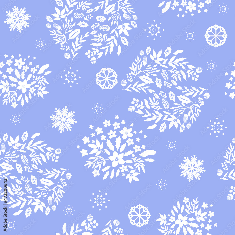 Christmas floral pattern 3