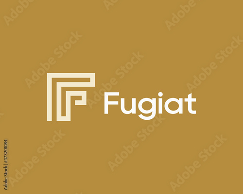 Abstract geometric letter F logotype design template. Creative monogram, identity, initial vector logo sign in minimal style.