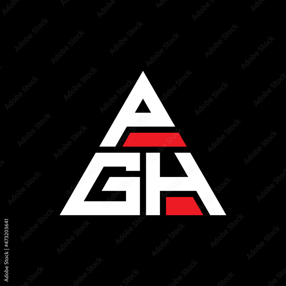 PGH triangle letter logo design with triangle shape. PGH triangle logo ...