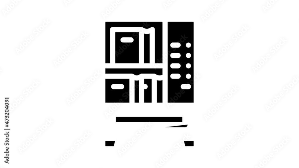 book vending machine animated glyph icon book vending machine sign. isolated on white background book vending machine animated glyph icon book vending machine sign. isolated on white background