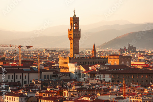 Torre di Arnolfo (Arnolfo tower) in Firenze, Tuscany, Italy. photo