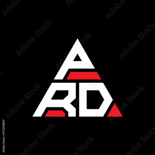 PRD triangle letter logo design with triangle shape. PRD triangle logo design monogram. PRD triangle vector logo template with red color. PRD triangular logo Simple, Elegant, and Luxurious Logo...
