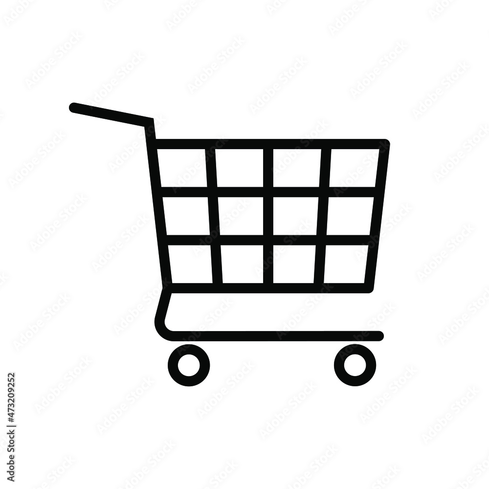 Trolley icon. Shopping cart icon. Trolley icon. Shopping cart icon.