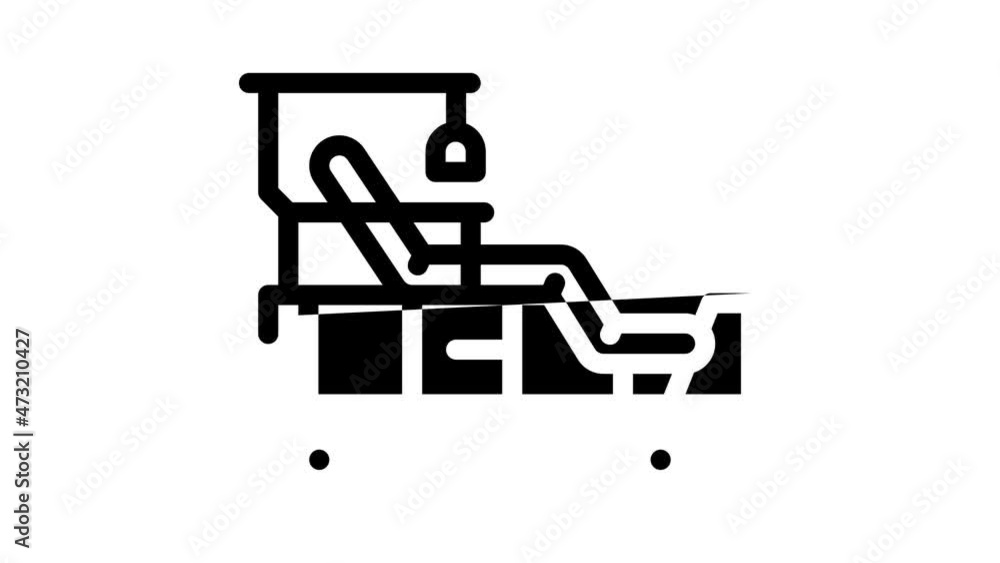 medical furniture animated line icon medical furniture sign. isolated on white background medical furniture animated line icon medical furniture sign. isolated on white background