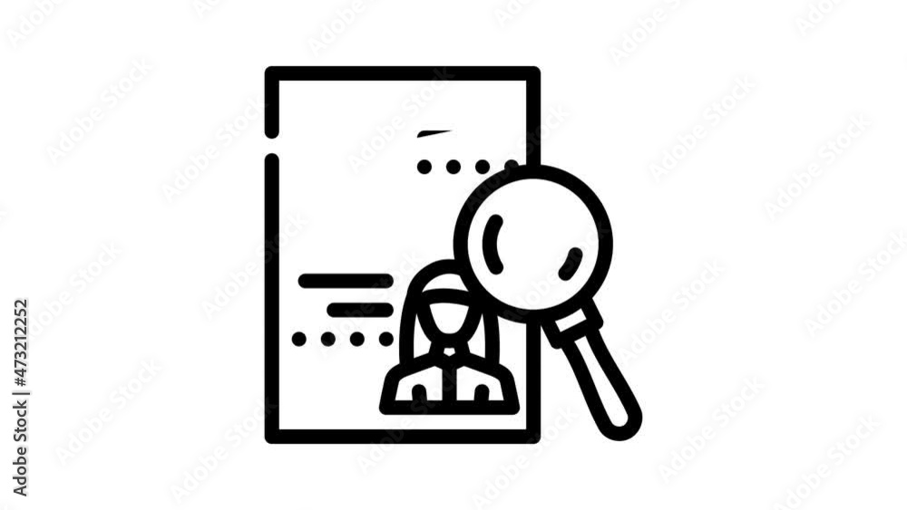 people search animated line icon people search sign. isolated on white background people search animated line icon people search sign. isolated on white background