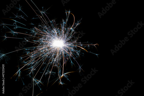 fireworks  sparks on a black background.