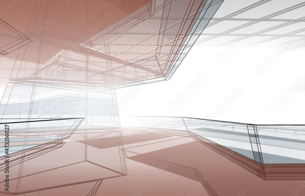abstract architecture design 3d illustration abstract architecture design 3d illustration