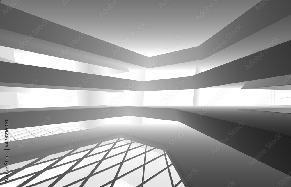 Obraz premium abstract architecture design 3d illustration