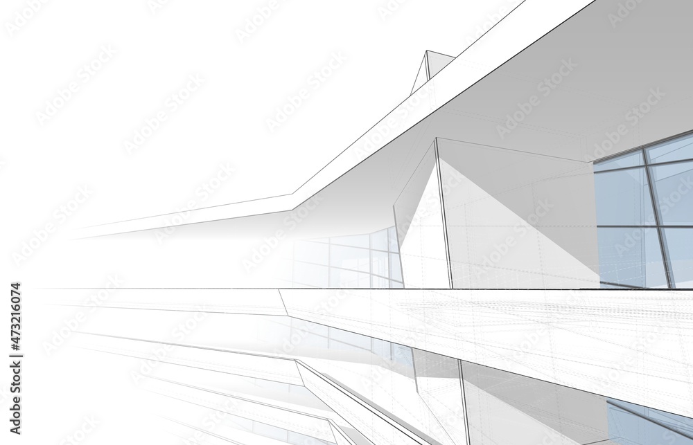 abstract architecture design 3d illustration abstract architecture design 3d illustration