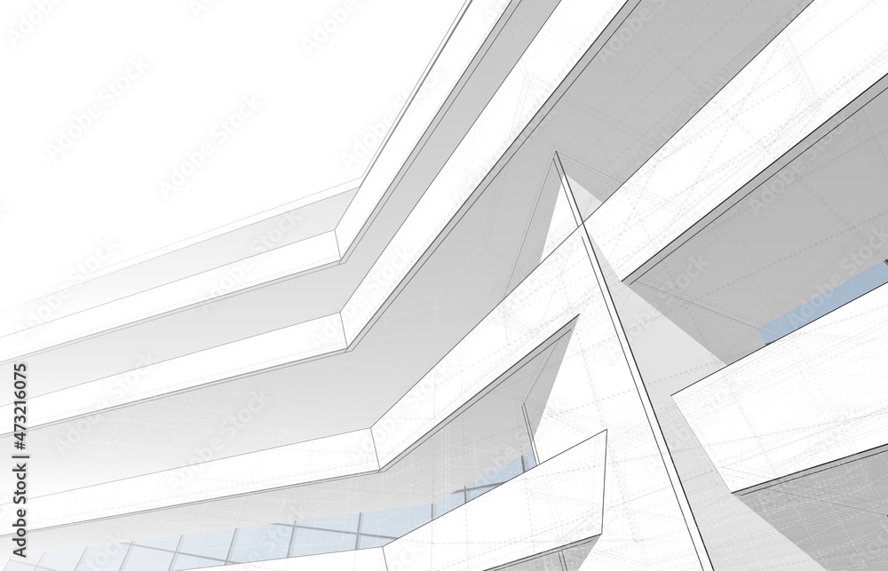 Obraz premium abstract architecture design 3d illustration