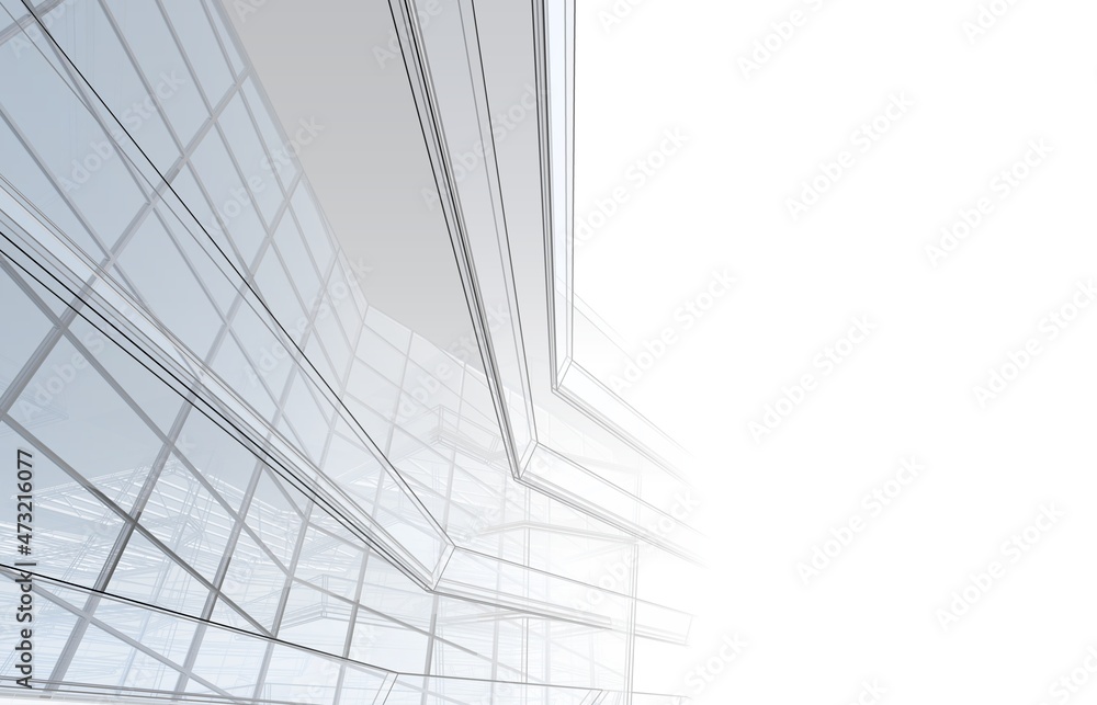 Fototapeta premium abstract architecture design 3d illustration