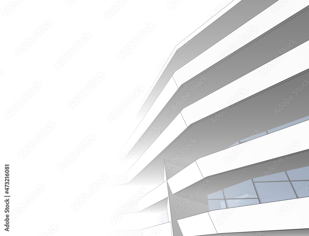 Obraz premium abstract architecture design 3d illustration