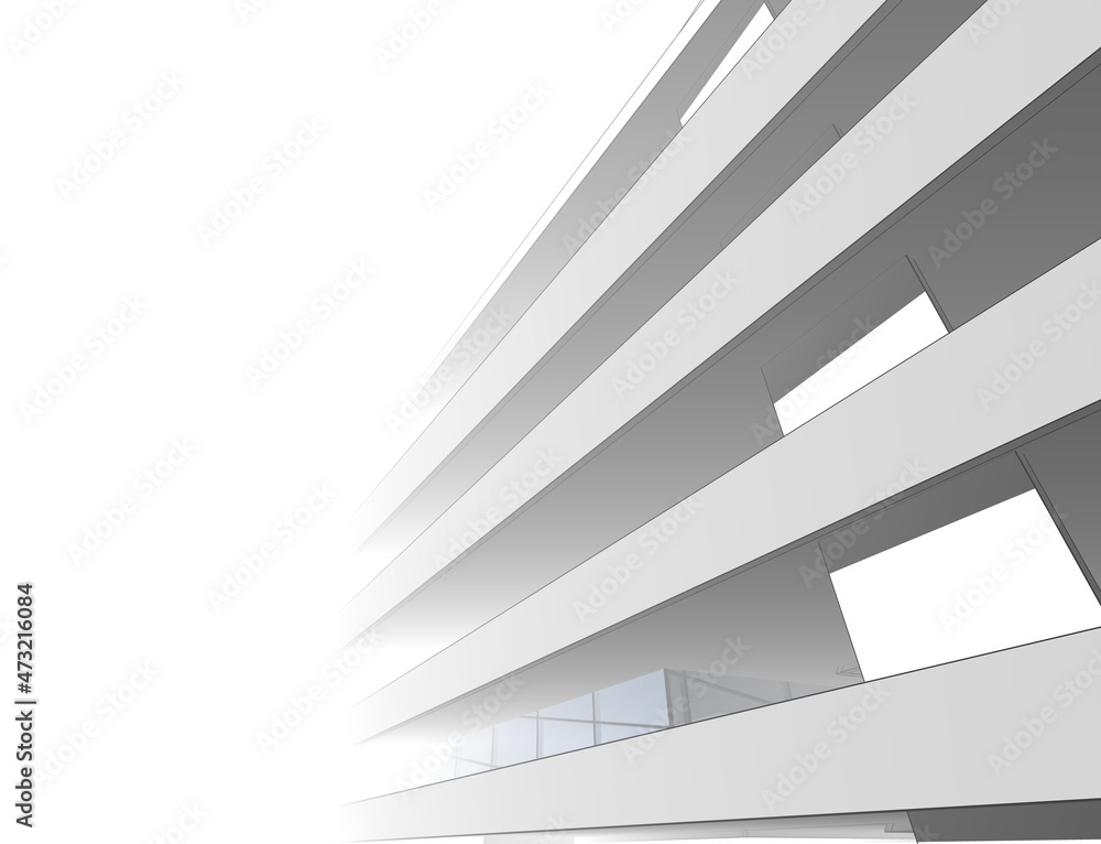 Obraz premium abstract architecture design 3d illustration