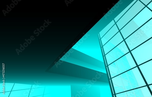 abstract architecture design 3d illustration