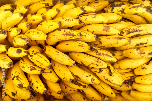A crate of bananas. Bananas for Sale at the Market