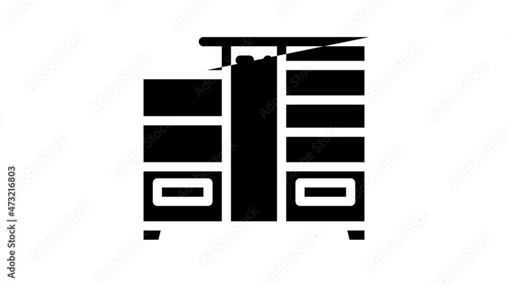 double vending machine animated line icon double vending machine sign. isolated on white background double vending machine animated line icon double vending machine sign. isolated on white background