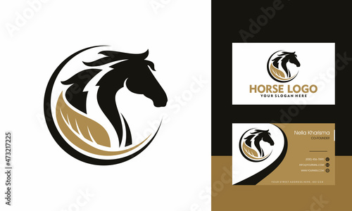 Horses Logo Design Vector illustration