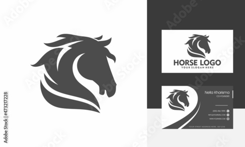 Horses Logo Design Vector illustration