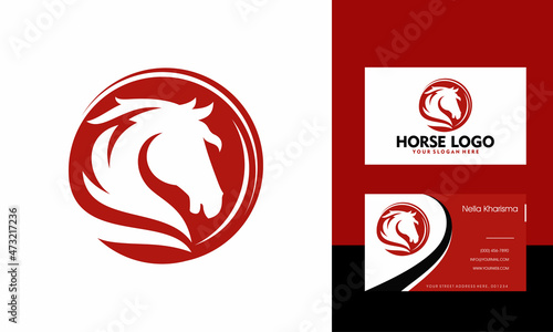 Horses Logo Design Vector illustration