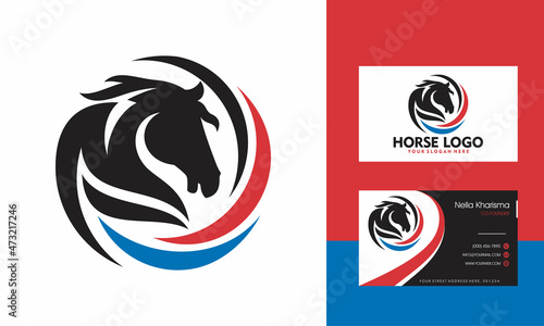 Horses Logo Design Vector illustration