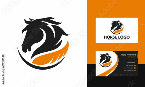 Horses Logo Design Vector illustration