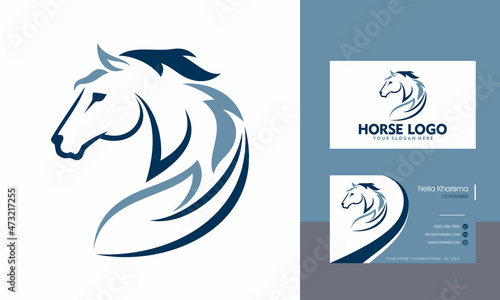 Horses Logo Design Vector illustration