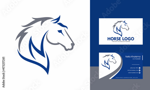 Horses Logo Design Vector illustration