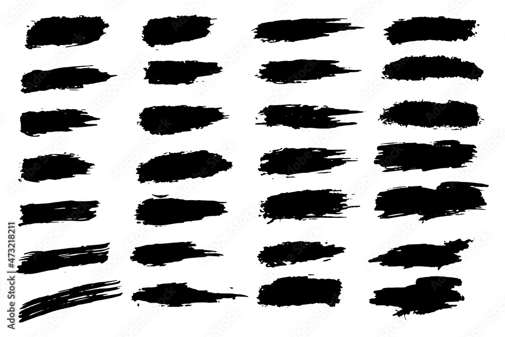 Set of vector brush strokes Set of vector brush strokes