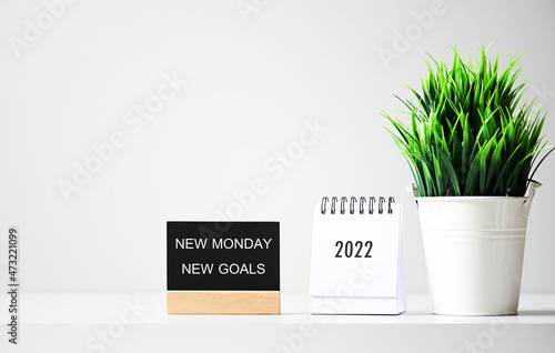 new monday new goals Business Concept team