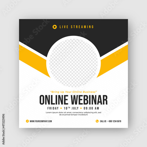 live webinar social media post template