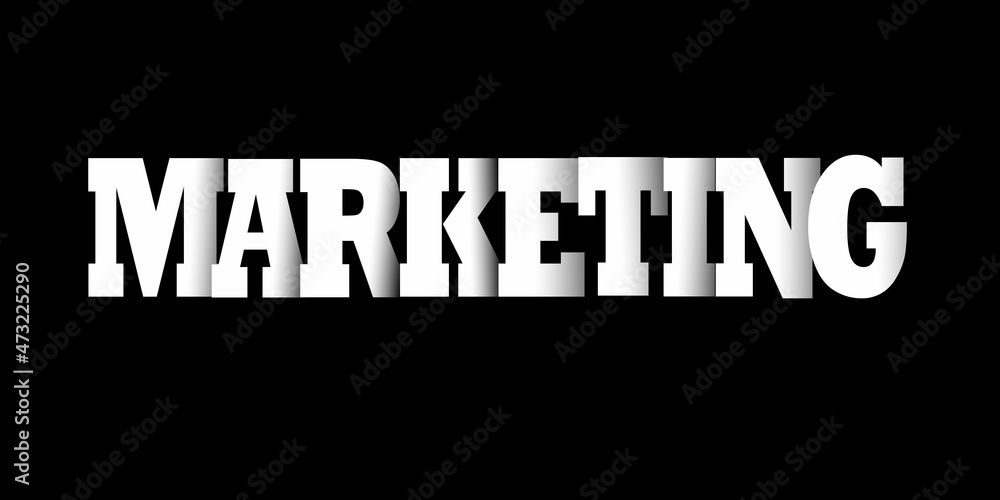Fototapeta premium Decorated text for the word Marketing