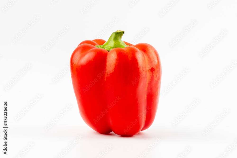 Red sweet pepper isolated on white background. Red sweet pepper isolated on white background.