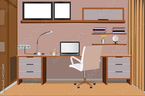 vector design workspace illustration