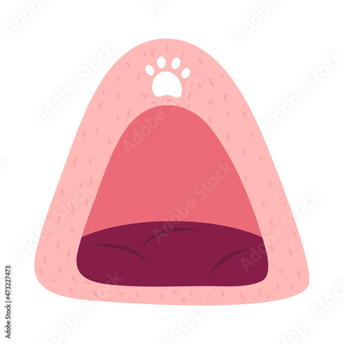 pet bed with paw