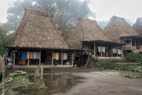 Bena village is one of the megalithic village located in Ngada, Flores. This village located on the eastern slope of the mountain Inerie.  photo