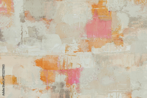 Fotografie Modern abstract neutral background texture with orange and pink accents