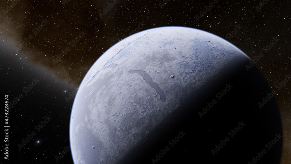 Planets and galaxy, science fiction wallpaper 3d illustration