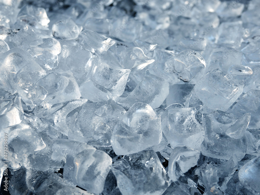 Winter ice cubes texture background