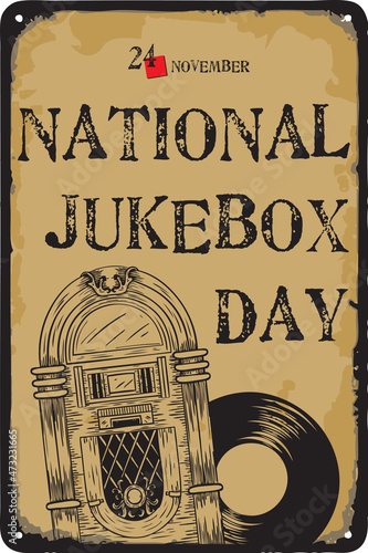 Vintage sign National Jukebox Day