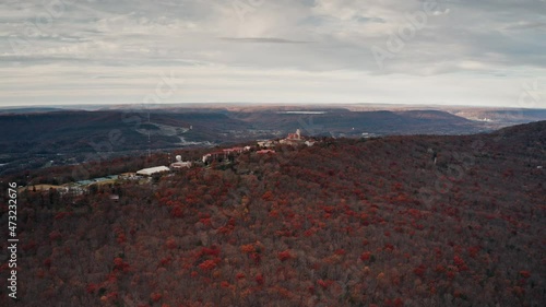 Aerial Timelapse of Covenant College on Lookout Mountain. photo